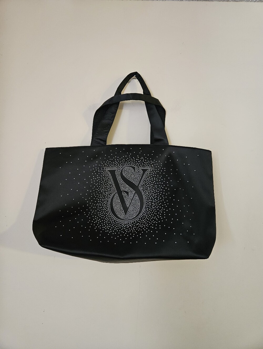 Victoria's Secret Black Tote with Rhinestone VS Logo